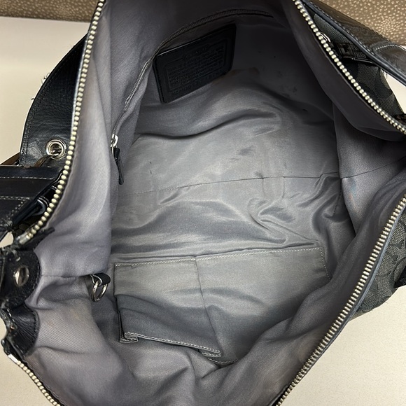 🔥🔥🔥Coach Black Signature Hobo Shoulder Bag - Picture 13 of 15